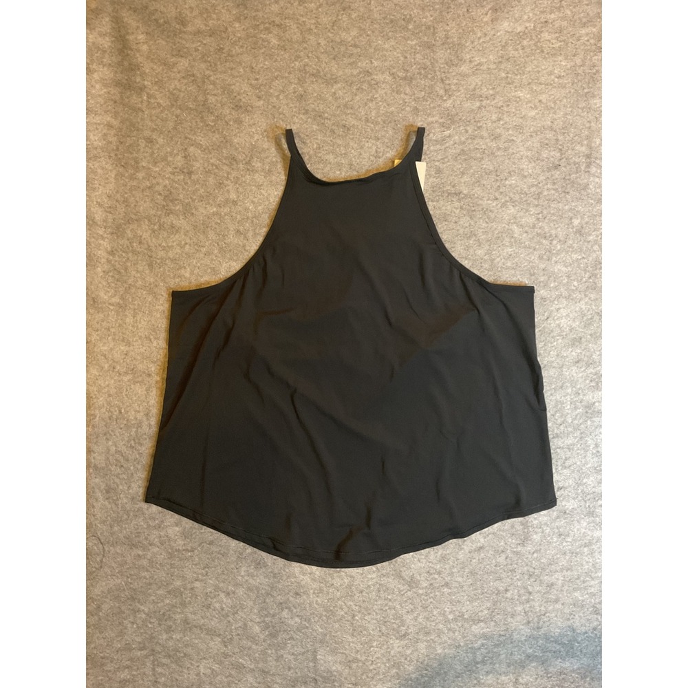 Women's XL All in Motion Sprint Free Tank Black High Neck Racerback Mesh W9268P